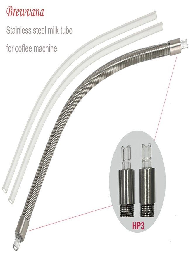 Brewvana Stainless Steel Milk tube HP3 Suitable for JURA coffee machines E8/S8/Z6/Z10/J6/Z8/X8/GIGA X3/X3c/X8/X8c Professional (Gen. II) milk system - Image 2